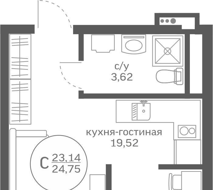 квартира р-н Тюменский д Патрушева Жилой Меридиан Юг кв-л фото 1