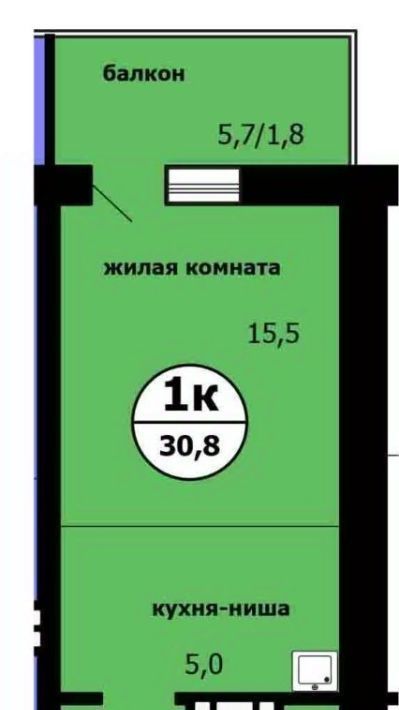 квартира г Красноярск р-н Ленинский Садоводческое товарищество Химик Завода СК фото 1