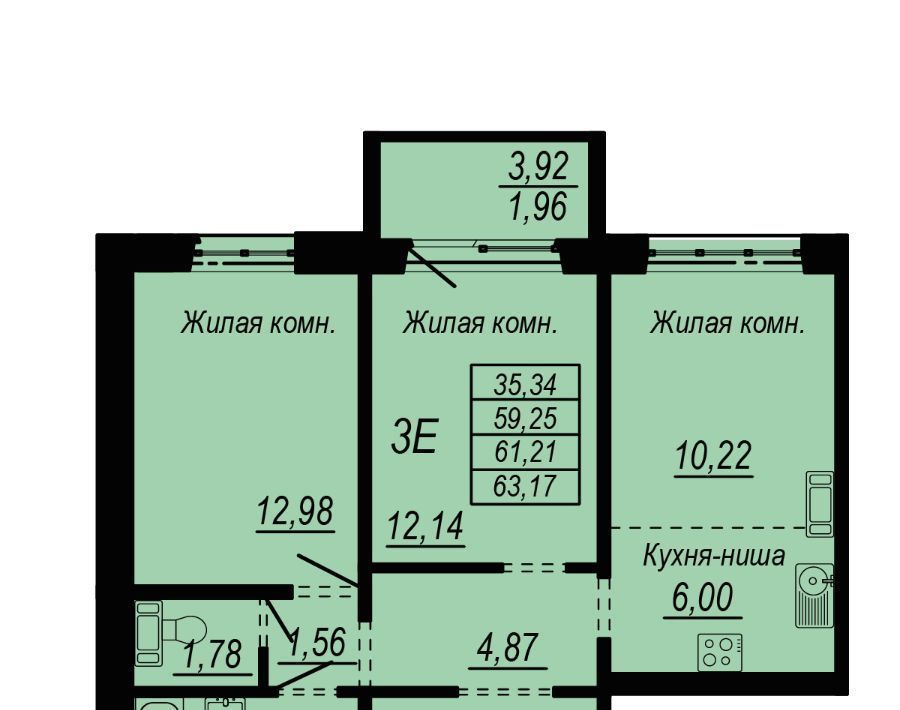 квартира г Комсомольск-на-Амуре Центральный округ пр-кт Интернациональный фото 1