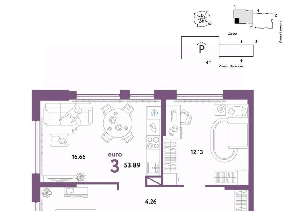 квартира г Екатеринбург ул Шефская 22а Проспект Космонавтов фото 1