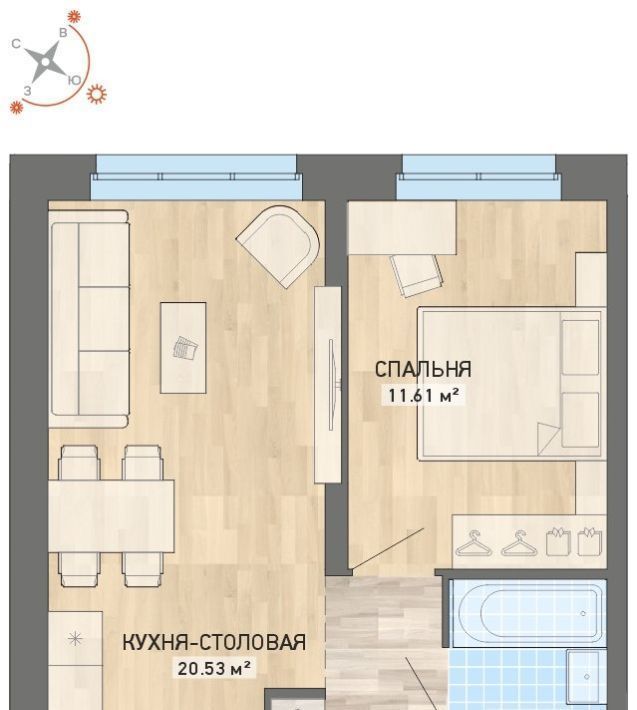 квартира г Екатеринбург ул Краснофлотцев 71 Проспект Космонавтов фото 1