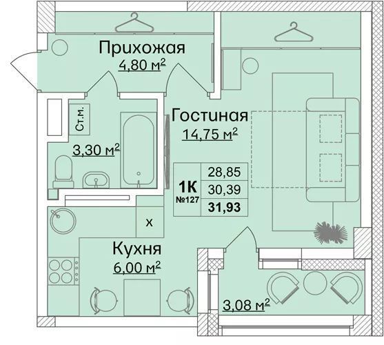 квартира р-н Кстовский г Кстово Автозаводская, Город Чемпионов жилой комплекс фото 1