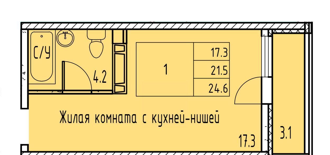 квартира г Ростов-на-Дону р-н Советский ЖК Грей фото 2