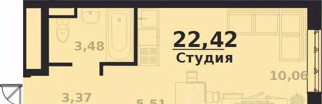 квартира г Ульяновск р-н Заволжский Новый Город ЖК Атмосфера 4 17-й кв-л фото 1