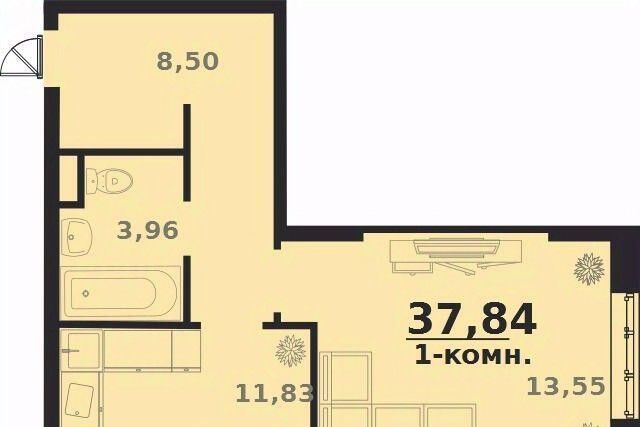 квартира г Ульяновск р-н Заволжский Новый Город ЖК Атмосфера 4 17-й кв-л фото 1