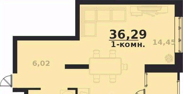 квартира г Ульяновск р-н Заволжский Новый Город ЖК Атмосфера 4 17-й кв-л фото 1