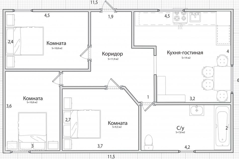 дом г Калининград ул И.Земнухова городской округ Калининград фото 5