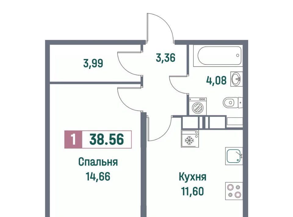 квартира р-н Всеволожский г Мурино пр-кт Ручьевский 1/24 Девяткино фото 1