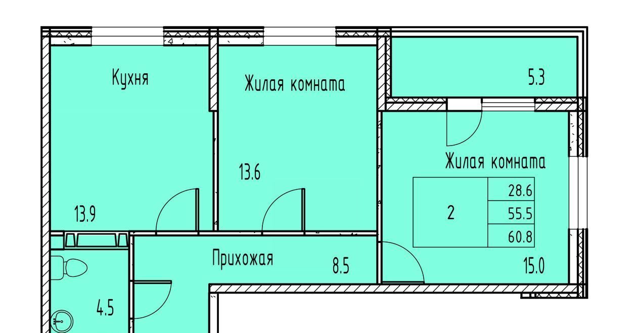 квартира г Ростов-на-Дону р-н Советский ЖК Грей фото 2