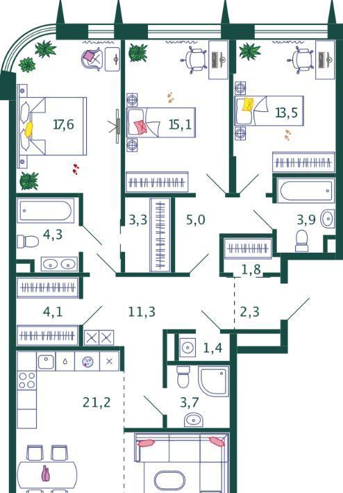 квартира г Москва метро Технопарк ЖК Шагал 2-я оч., к 1. 2 фото 1