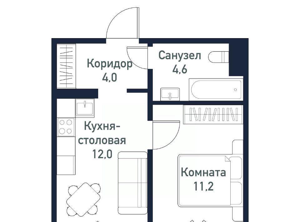 квартира р-н Сосновский п Западный р-н мкр Притяжение Кременкульское с/пос фото 1