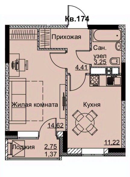 квартира г Ижевск р-н Ленинский Строитель ЖК «Притяжение» жилрайон, 6-й мкр фото 1