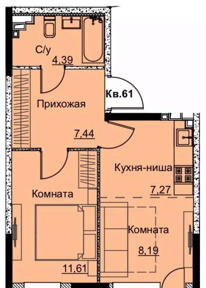 квартира г Ижевск р-н Ленинский Строитель жилрайон, 6-й мкр фото 1