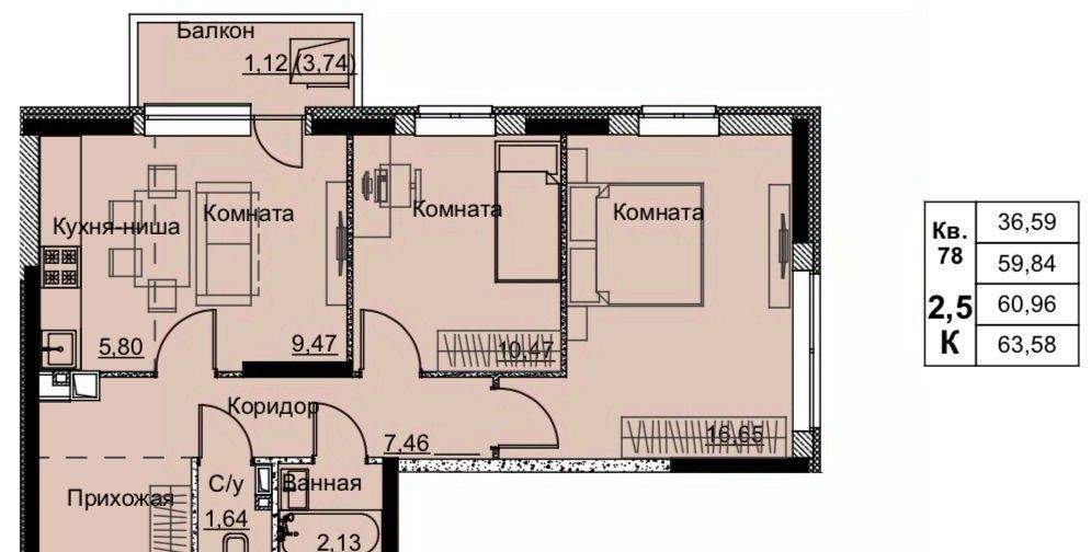 квартира г Ижевск р-н Ленинский Строитель жилрайон, 6-й мкр фото 1