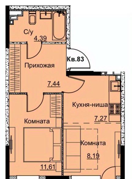 квартира г Ижевск р-н Ленинский Строитель жилрайон, 6-й мкр фото 1