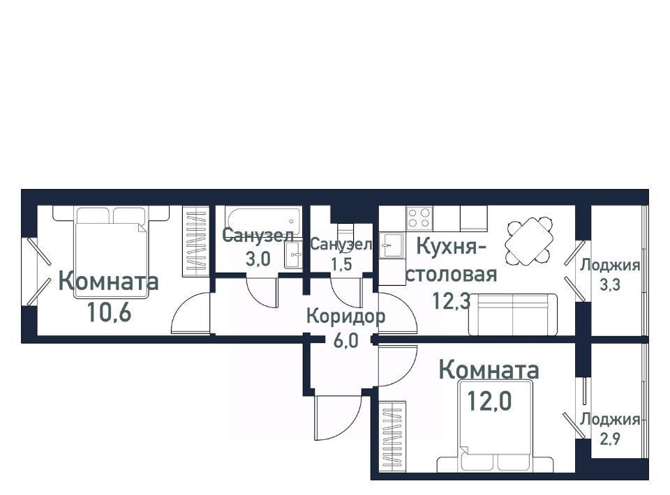 квартира р-н Сосновский п Западный р-н мкр Притяжение Кременкульское с/пос фото 1