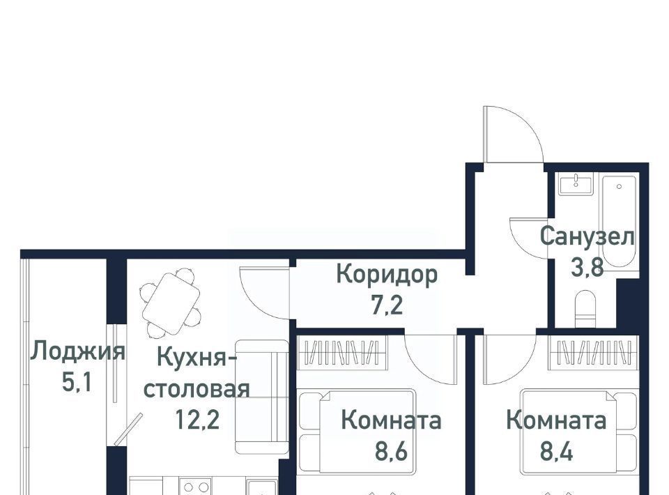 квартира р-н Сосновский п Западный р-н мкр Притяжение Кременкульское с/пос фото 1