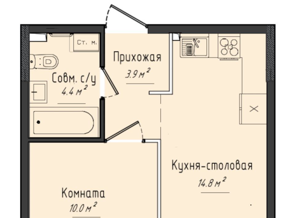 квартира Город Оружейников жилой комплекс, 15, Завьяловский район, с. Первомайский фото 1