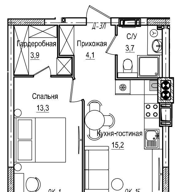 квартира г Калининград р-н Ленинградский ул Стекольная фото 1