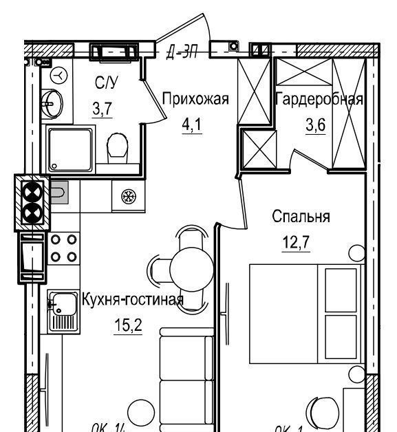 квартира г Калининград р-н Ленинградский ул Стекольная фото 1