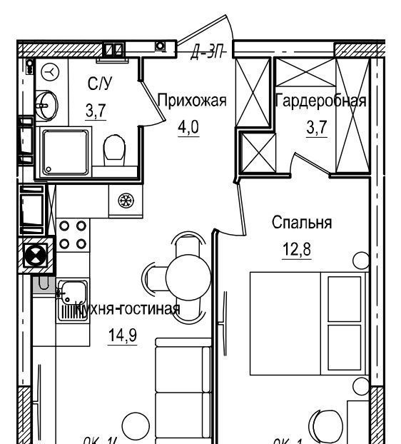 квартира г Калининград р-н Ленинградский ул Стекольная фото 1