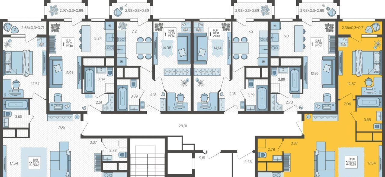 квартира г Краснодар р-н Прикубанский ул 3-я Трудовая 1/7 фото 2