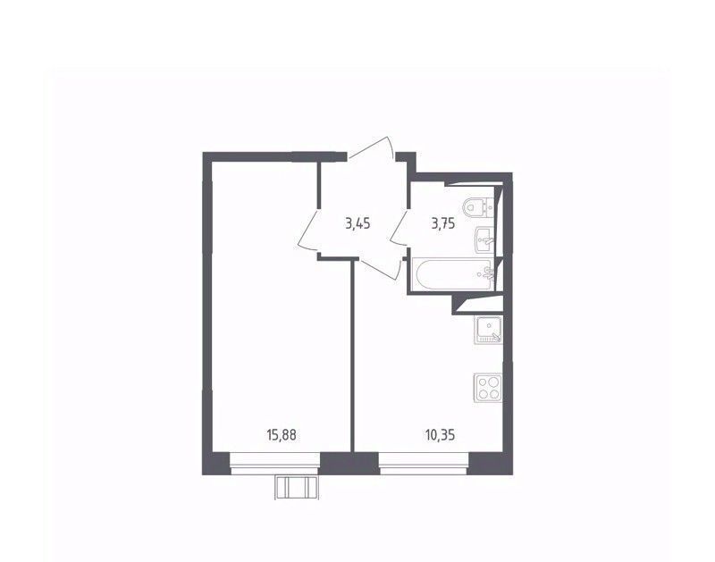 квартира г Москва п Кокошкино д Санино ЖК Новое Внуково метро Рассказовка к 12 фото 1