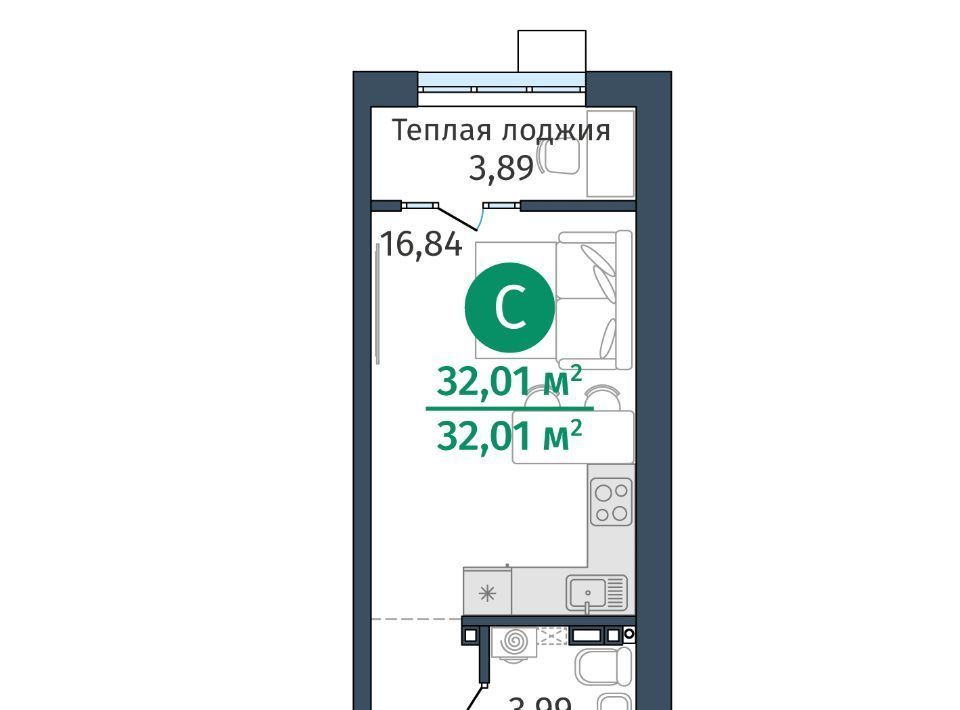 квартира р-н Тюменский д Дударева Гринвуд жилой комплекс фото 1