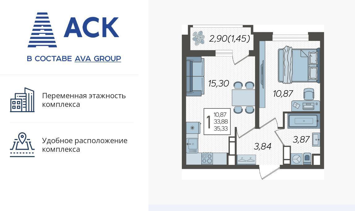 квартира г Краснодар р-н Карасунский ул Уральская 87/7 фото 1