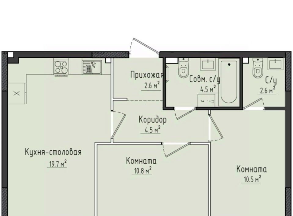 квартира Город Оружейников жилой комплекс, 20, Завьяловский район, с. Первомайский фото 1