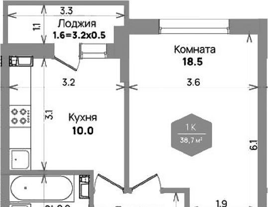 квартира г Краснодар р-н Прикубанский ул им. Героя Владислава Посадского 14/1 фото 1