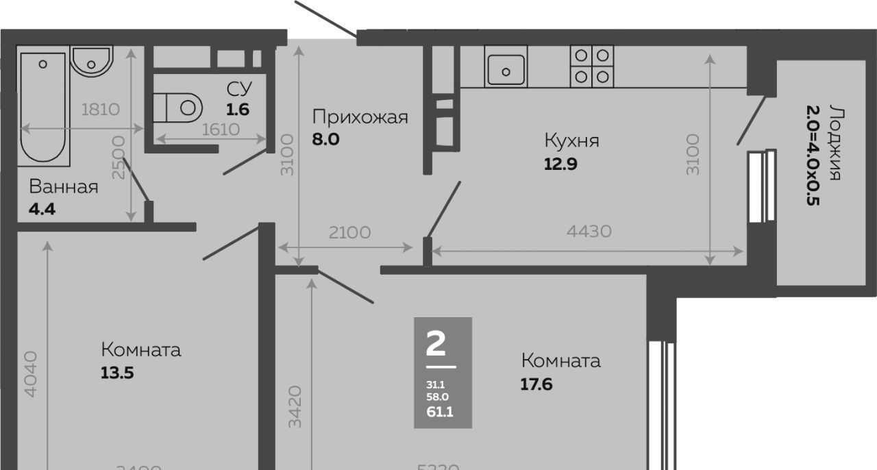 квартира г Краснодар р-н Прикубанский ул Героев-Разведчиков 11/3 фото 1