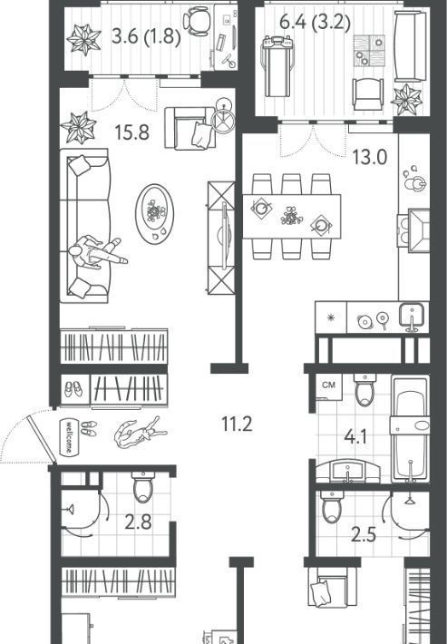 квартира г Краснодар р-н Центральный ул Колхозная 5к/4 фото 1