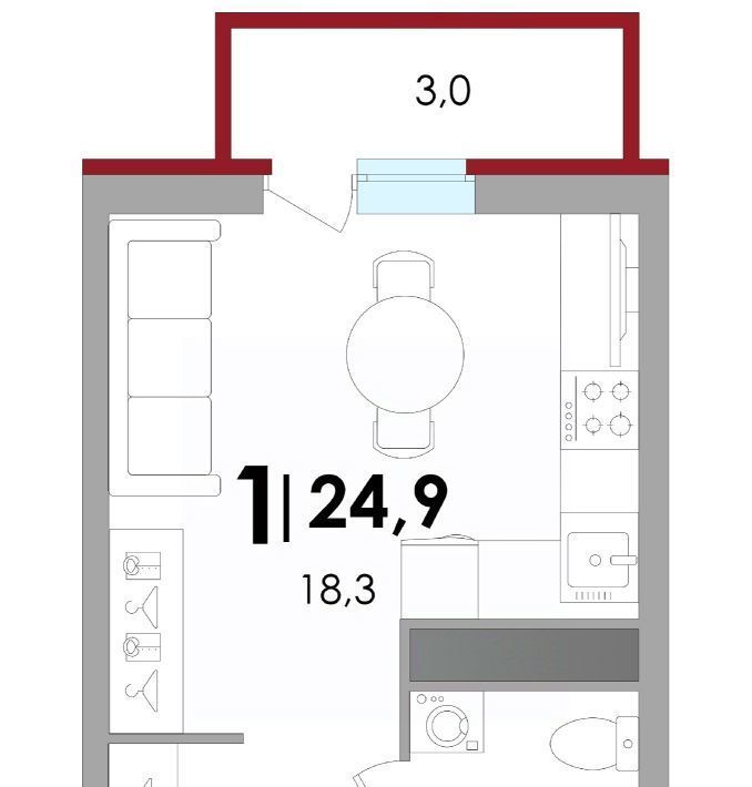 квартира р-н Калининский д Батино ул Сергея Есенина 39 фото 1