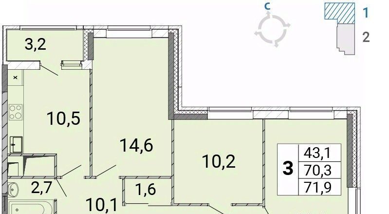 квартира г Балашиха мкр Железнодорожный пр-кт Героев 12 Некрасовка фото 1