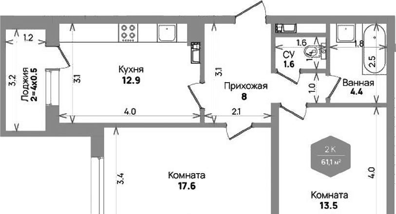 квартира г Краснодар р-н Прикубанский ул им. Героя Владислава Посадского 14/1 фото 1
