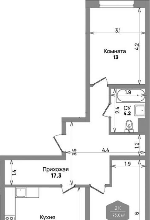 квартира г Краснодар р-н Прикубанский ул им. Героя Владислава Посадского 14/1 фото 1