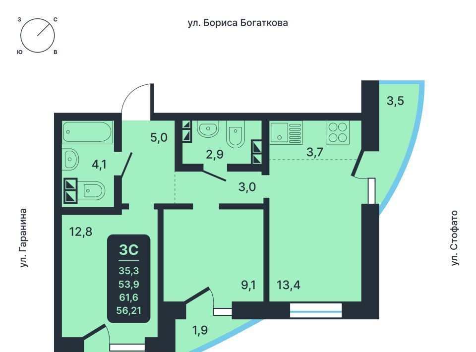 квартира г Новосибирск Золотая Нива ул Гаранина 33/5 фото 1