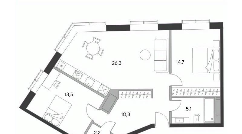 квартира г Москва метро Чкаловская ул Земляной Вал 37 фото 1