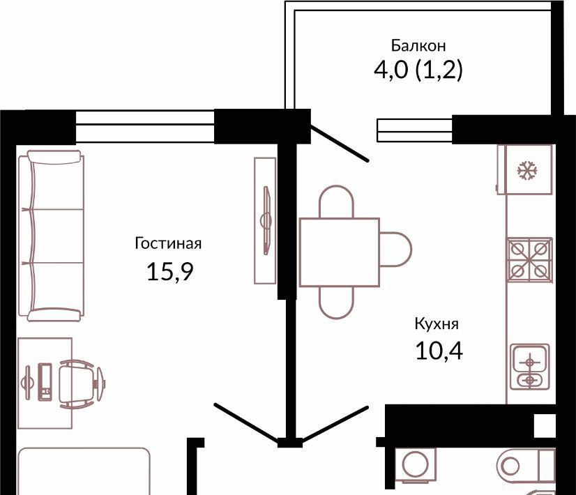 квартира г Краснодар р-н Прикубанский ш. Ближний Западный Обход, 2к 3 фото 1