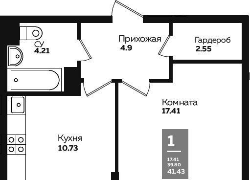 квартира г Краснодар р-н Прикубанский Плодородный-2 ул. Константиновская, 5 лит 6 фото 1