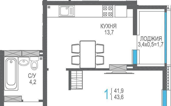 квартира г Симферополь р-н Центральный ул Трубаченко 21 фото 1