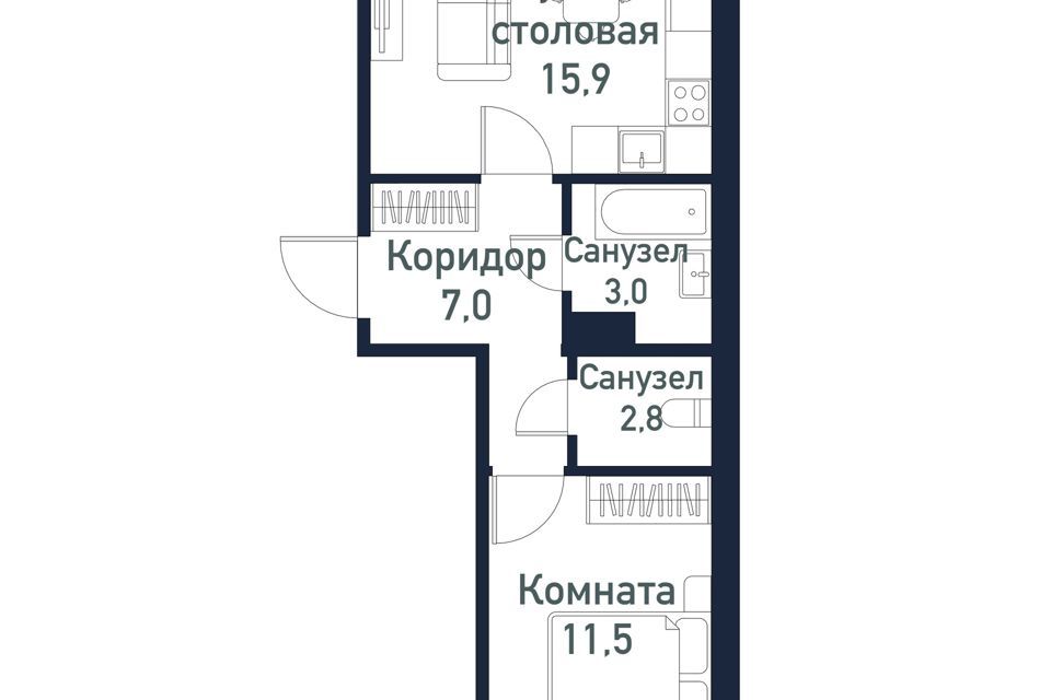 квартира р-н Сосновский п Пригородный жилой комплекс Парковый Премиум фото 1