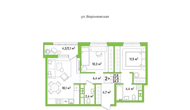 р-н Железнодорожный Большая-Вяземская кв-л фото