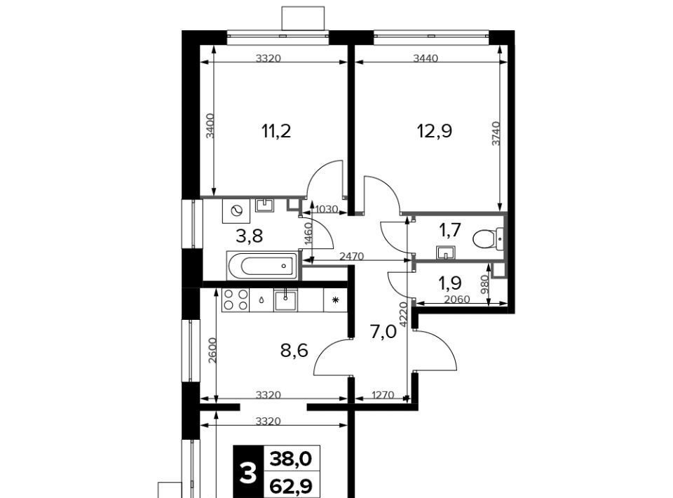 квартира г Москва метро Ховрино ш Ленинградское 228бс/4 фото 1