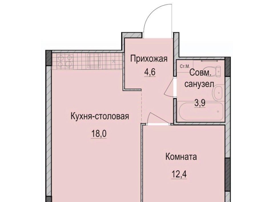 квартира г Казань ЖК «Ферма-2» Проспект Победы, жилмассив фото 1