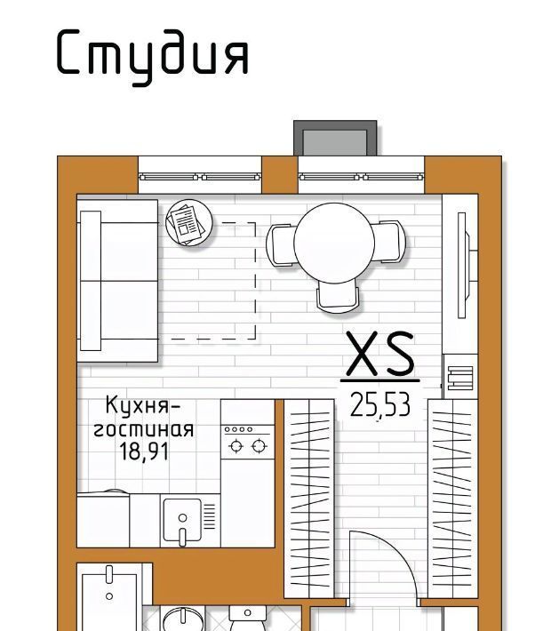 квартира р-н Ленинский п Молодежный 5 Баллов жилой комплекс, Тула фото 1