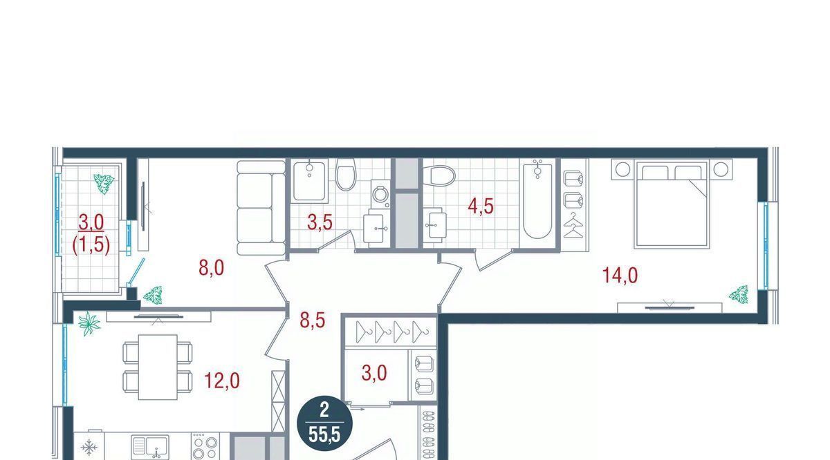 квартира г Москва метро Кантемировская ул Севанская 62с/2 фото 1