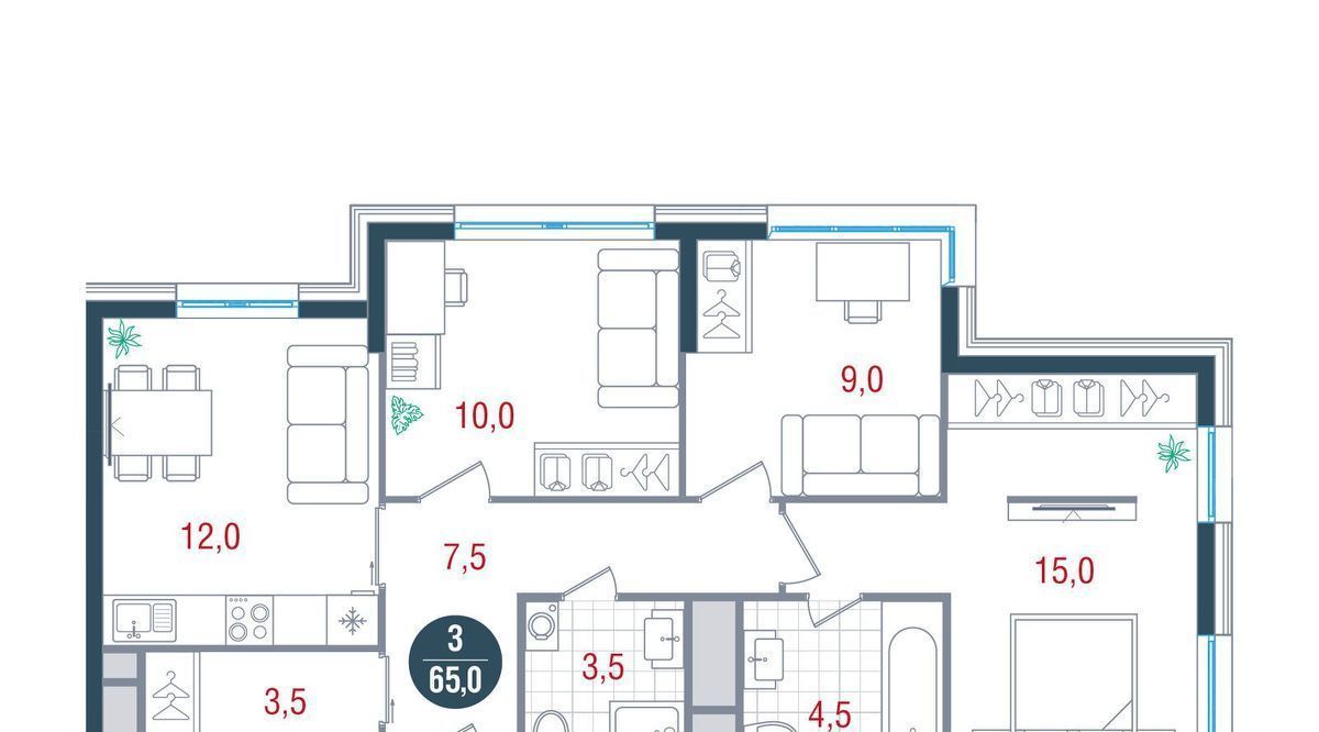 квартира г Москва метро Кантемировская ул Севанская 62с/2 фото 1