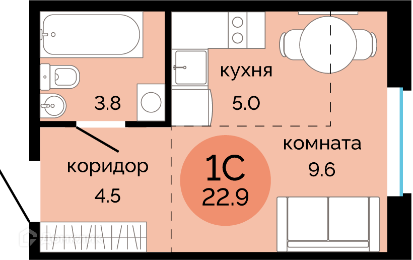 квартира г Пермь ул Яблочкова 5к/5 городской округ Пермь фото 1